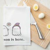 Linge De Cuisine Cute Halloween Ghosts Spooky Season White (Quart Plié)