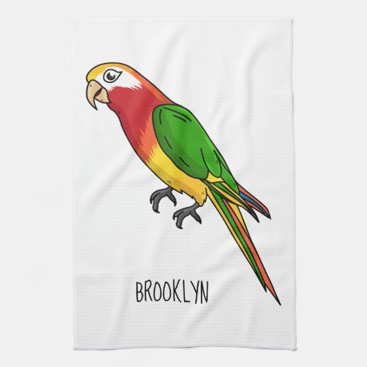 Linge De Cuisine Cute happy parrot (Vertical)