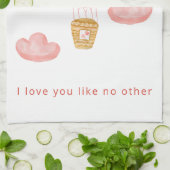 Linge De Cuisine Cute Hearts Hot Air Balloon Valentines (Plié)