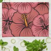 Linge De Cuisine Cute hibiscus motif (Plié)