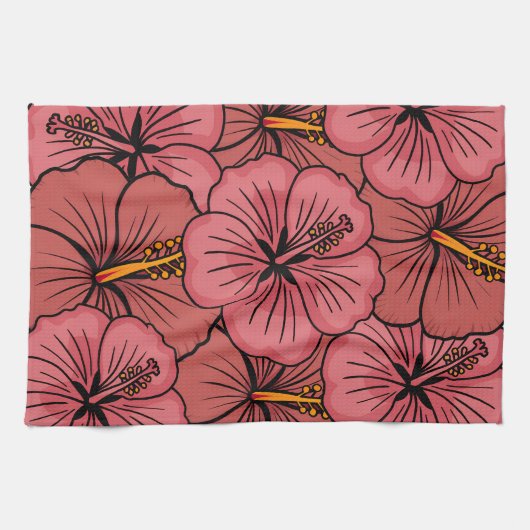 Linge De Cuisine Cute hibiscus motif (Horizontal)