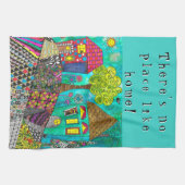 Linge De Cuisine Cute Il n'y a pas d'endroit comme la maison Servie (Horizontal)