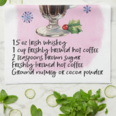Linge De Cuisine Cute Irish Coffee Christmas Drink Recette (Plié)