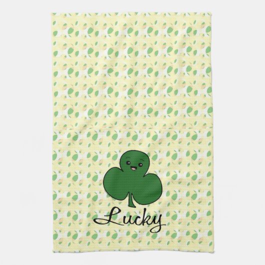 Linge De Cuisine Cute Kawaii Shamrock (Vertical)