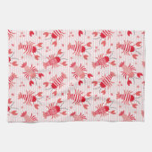 Linge De Cuisine Cute langouste à rayures rose pâle et blanche (Horizontal)