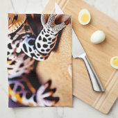 Linge De Cuisine Cute Leopard Gecko Sunset Desert Design (Quart Plié)