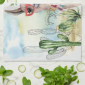 Linge De Cuisine Cute Llama À Fleur (Plié)