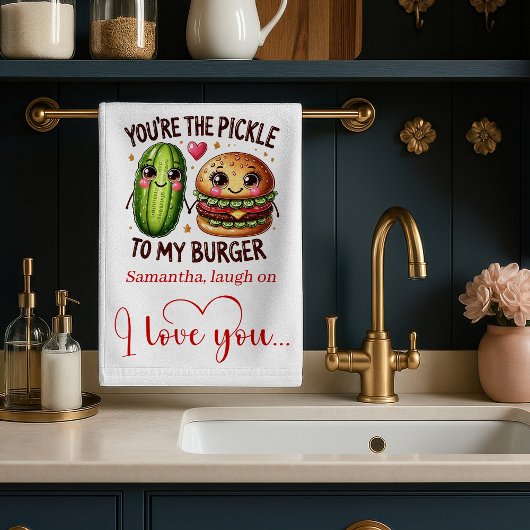 Linge De Cuisine Cute Love Quote Food Kitchen Towel Personalized