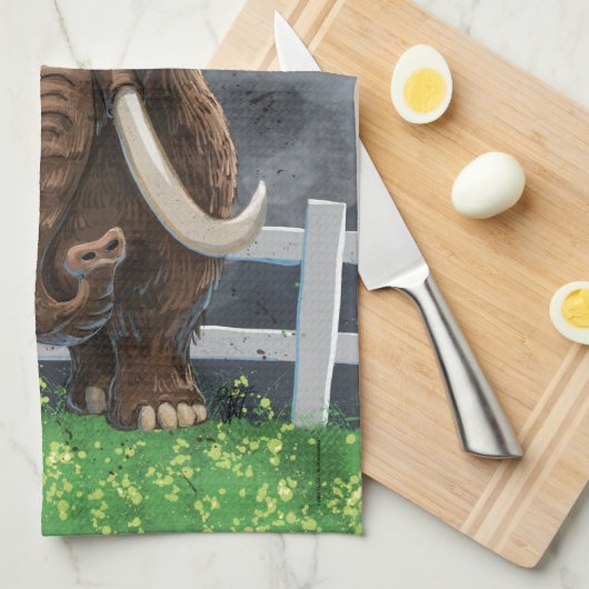 Linge De Cuisine Cute Mastodon (Quart Plié)