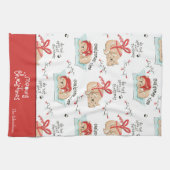 Linge De Cuisine Cute Meowy Christmas Kitty Chat Motif (Horizontal)