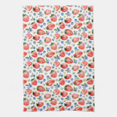 Linge De Cuisine Cute Motif de fraise et bleuets (Vertical)