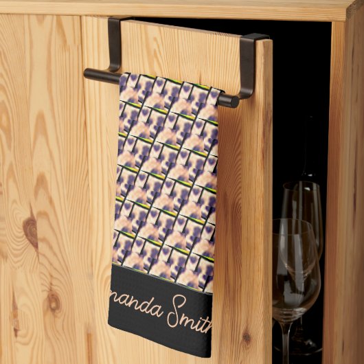 Linge De Cuisine Cute Motif kényan léopard (Pliage en tiers)