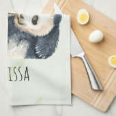 Linge De Cuisine Cute Panda Ours Cuddin Aquarelle (Quart Plié)