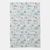 Linge De Cuisine Cute Pastel Dinosaur Motif (Vertical)