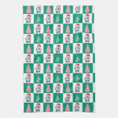 Linge De Cuisine Cute Penguin Père Noël Joyeuse fête de Noël (Vertical)