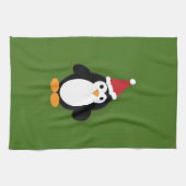 Linge De Cuisine Cute Père Noël Penguin (Horizontal)