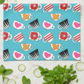 Linge De Cuisine Cute Petites Tasses Dans La Cuisine Motif (Plié)