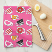 Linge De Cuisine Cute Petites Tasses Dans La Cuisine Motif (Quart Plié)