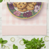 Linge De Cuisine Cute Pink Plaid Baking Cookie Time  (Plié)