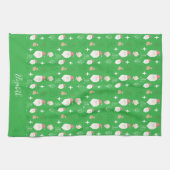 Linge De Cuisine Cute Pink Santa Holiday Pattern (Horizontal)