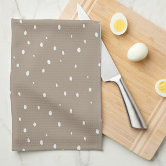 Linge De Cuisine Cute point Polka Kaki