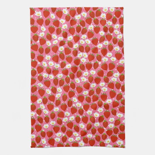 Linge De Cuisine Cute Red Strawberries Accueil Chef (Vertical)