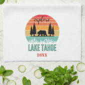 Linge De Cuisine Cute Retro Mountain Lake Tahoe Souvenir (Plié)