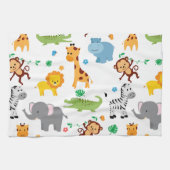 Linge De Cuisine Cute Safari Animaux Nursery Motif (Horizontal)