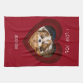 Linge De Cuisine Cute shih tzu love Saint Valentin (Horizontal)