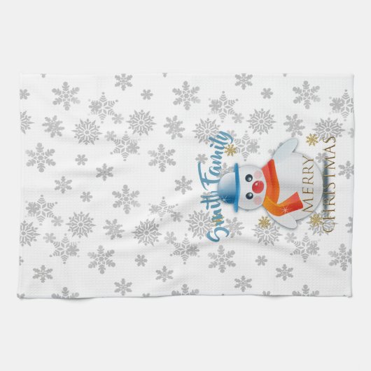 Linge De Cuisine Cute Snowman (Horizontal)