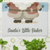 Linge De Cuisine Cute Snowman Snowflakes Santa's Little Baker Kid (Plié)
