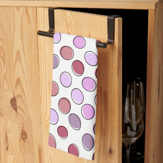 Linge De Cuisine Cute Spotty Pink and Purple Pattern (Pliage en tiers)