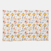 Linge De Cuisine Cute Spring Chicks et modèle floral (Horizontal)