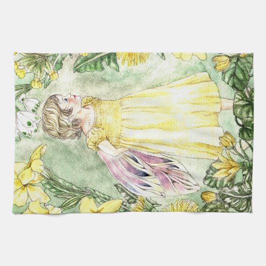 Linge De Cuisine Cute Spring Fairy Kitchen Towel (Horizontal)