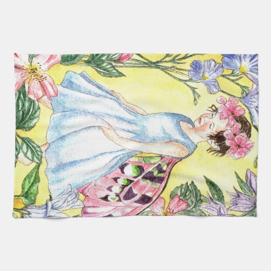 Linge De Cuisine Cute Summer Fairy Kitchen Towel (Horizontal)