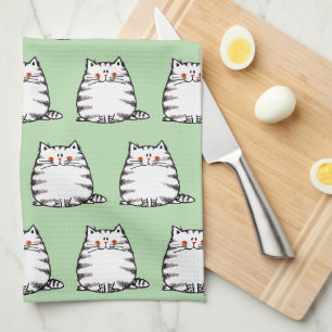 Linge De Cuisine Cute Tabby Cat - Kawaii kitty pour amoureux de les
