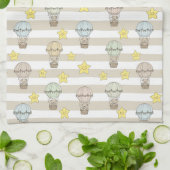Linge De Cuisine Cute Teddy Bear Montgolfière Motif Neutre 3 (Plié)