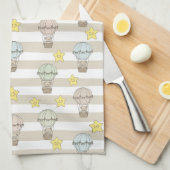 Linge De Cuisine Cute Teddy Bear Montgolfière Motif Neutre 3 (Quart Plié)