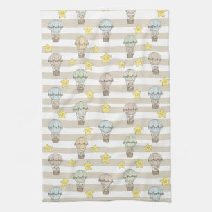 Linge De Cuisine Cute Teddy Bear Montgolfière Motif Neutre 3