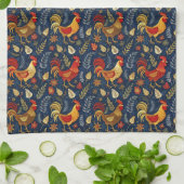Linge De Cuisine Cute tiled chickens pattern  (Plié)
