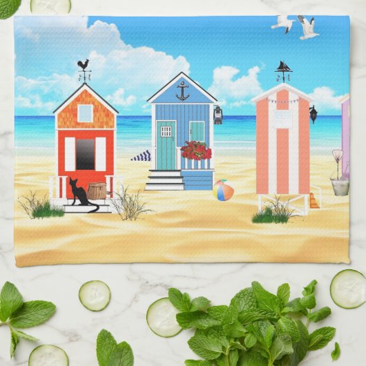 Linge De Cuisine Cute Tiny Beach Shacks Thunder_Cove (Plié)