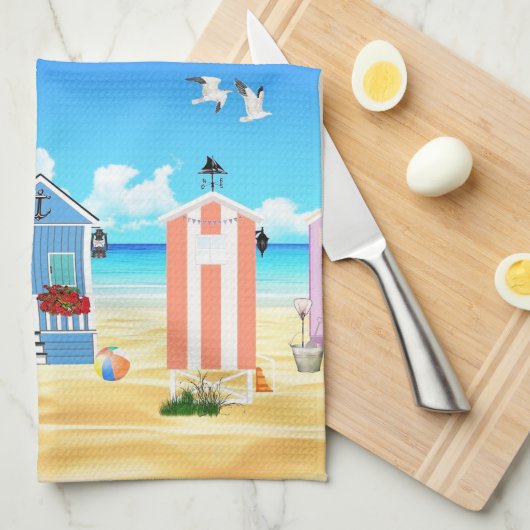 Linge De Cuisine Cute Tiny Beach Shacks Thunder_Cove (Quart Plié)