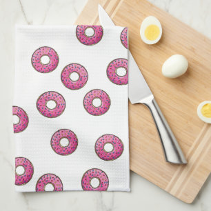 Linge De Cuisine Cute Trendy Simple Pink Donut Oattern