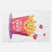 Linge De Cuisine Cute Valentine French Fries Pun (Horizontal)