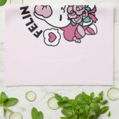 Linge De Cuisine Cute Valentine's Cat Design - Feline the Love (Plié)