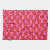 Linge De Cuisine Cute Valentine's Day Pink and Red Heart Pattern (Horizontal)