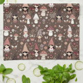 Linge De Cuisine Cute Whimsical Fair Gnomes and Mushrooms (Plié)