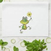 Linge De Cuisine Cute Whimsical Happy Frog (Plié)