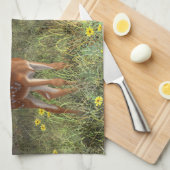 Linge De Cuisine Cute White Deer Twin Fawns (Quart Plié)