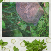 Linge De Cuisine Cute Wild Brown Rabbit Faune (Plié)